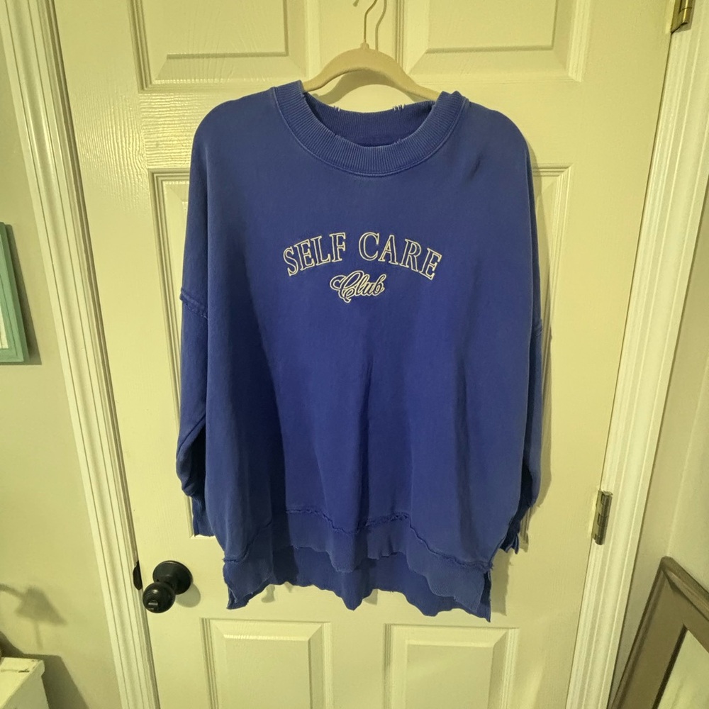 Aerie Royal Blue Self Care Sweatshirt